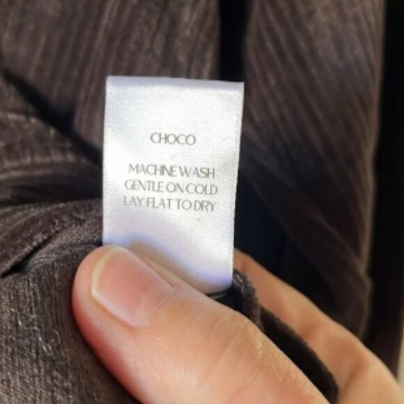 LESET EUC brown corduroy oversized sweatshirt size XS - Picture 5 of 6